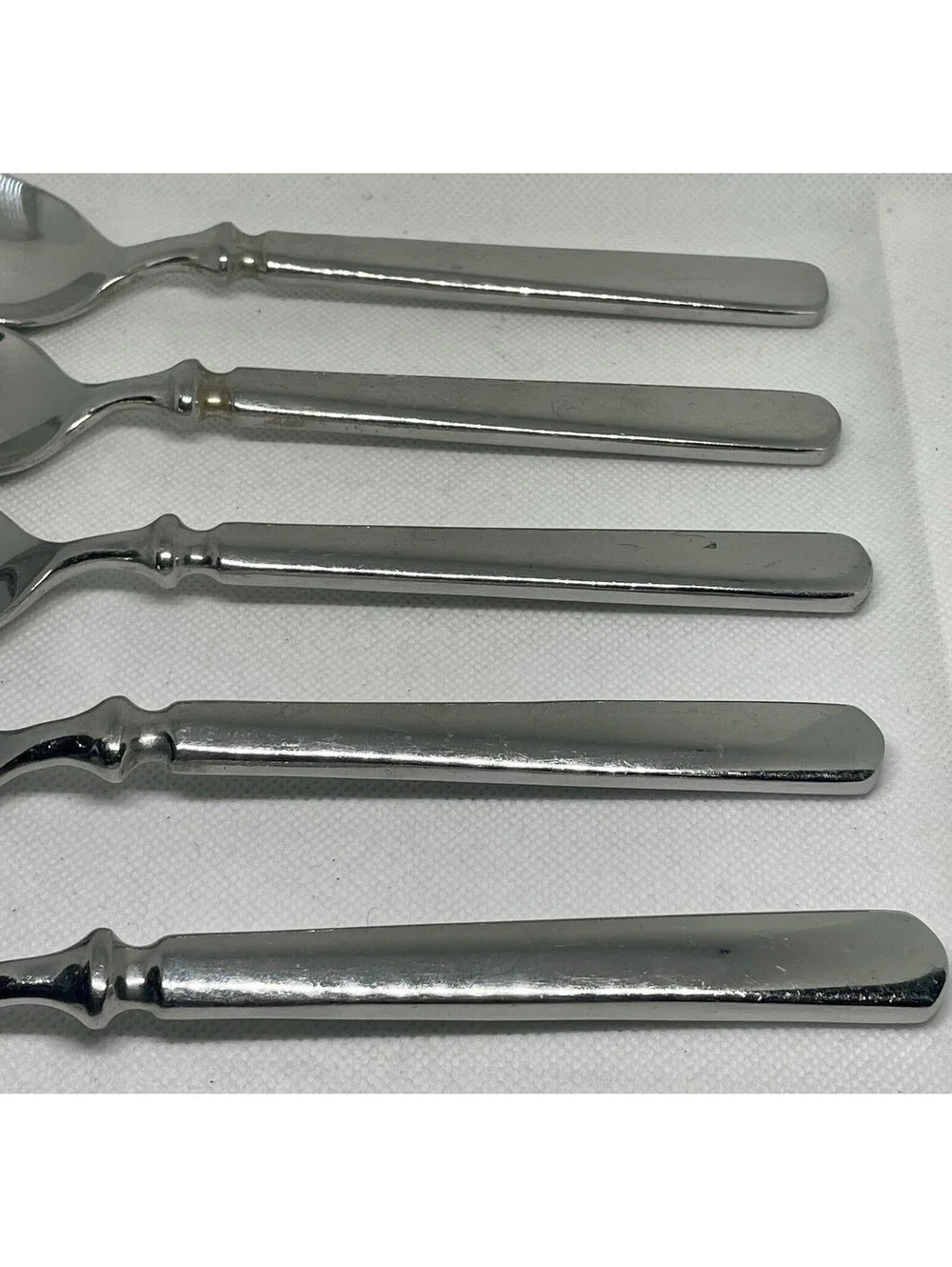 (5) Martha Stewart Essentials EMPIRE MSE Stainless China Place Spoon Lot ~ 7.75”